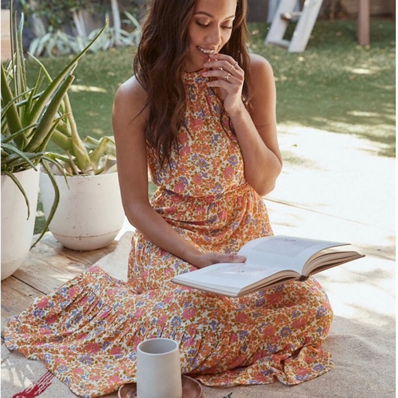 Lost + Wander Halter Maxi Dress - Picture 1 of 5